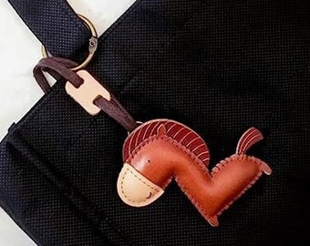 Horse Bag Charm, Unique Microfiber Bag Charm, Cute Key Chain, Handmade Bag Charm, Keychain Gift, Animal Keychain