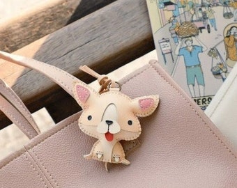 Chihuahua Bag Charm, Unique Bag Charm, Cute Key Chain, Handmade Bag Charm, Keychain Gift, Animal Keychain