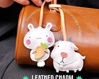 Animal Bag Charm: Vegan Leather Purse Charm