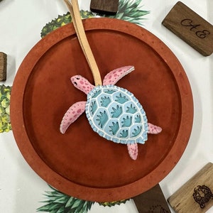 Sea Turtle Bag Charm, Unique Microfiber Bag Charm, Handmade Bag Charm, Keychain Gift, Unique Keychain, Unique Small Gift, Gift for Her