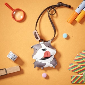 Pitbull Bag Charm, Unique Bag Charm, Key Chains, Handmade Bag Charm, Keychain Gift, Animal Keychain, Unique Small Gifts, Dog Lovers