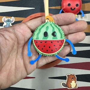 Watermelon Bag Charm, Cute Fruit Bag Charm, Keychain Gift, Fruits Collection Bag Charm, Handmade Bag Charm