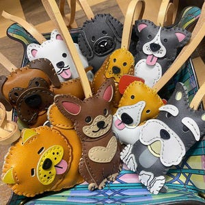 Dog Lover&#39;s Collection Bag Charm - Unique Microfiber Keychain, All About Dogs Purse Charm, Perfect Gift for Her, Milestone Gifts