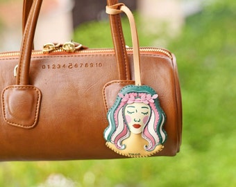 Virgo Zodiac Bag Charm – Keychain Gift, Horoscope Purse Charm, Car Hanging Accessory, Unique Astrology Gift for Her