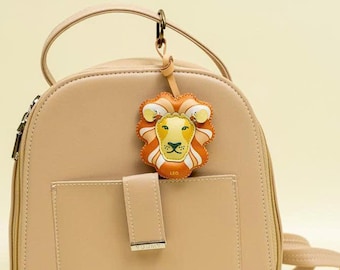 Leo Zodiac Bag Charm – Keychain Gift, Horoscope Purse Charm, Car Hanging Accessory, Unique Astrological Gift for Her