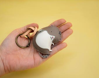 Lazy Cat Bag Charm, Cute Microfiber Bag Charm, Lovely Animal Keychain, Unique Accessories, Cat Lovers, Unique Small Gift