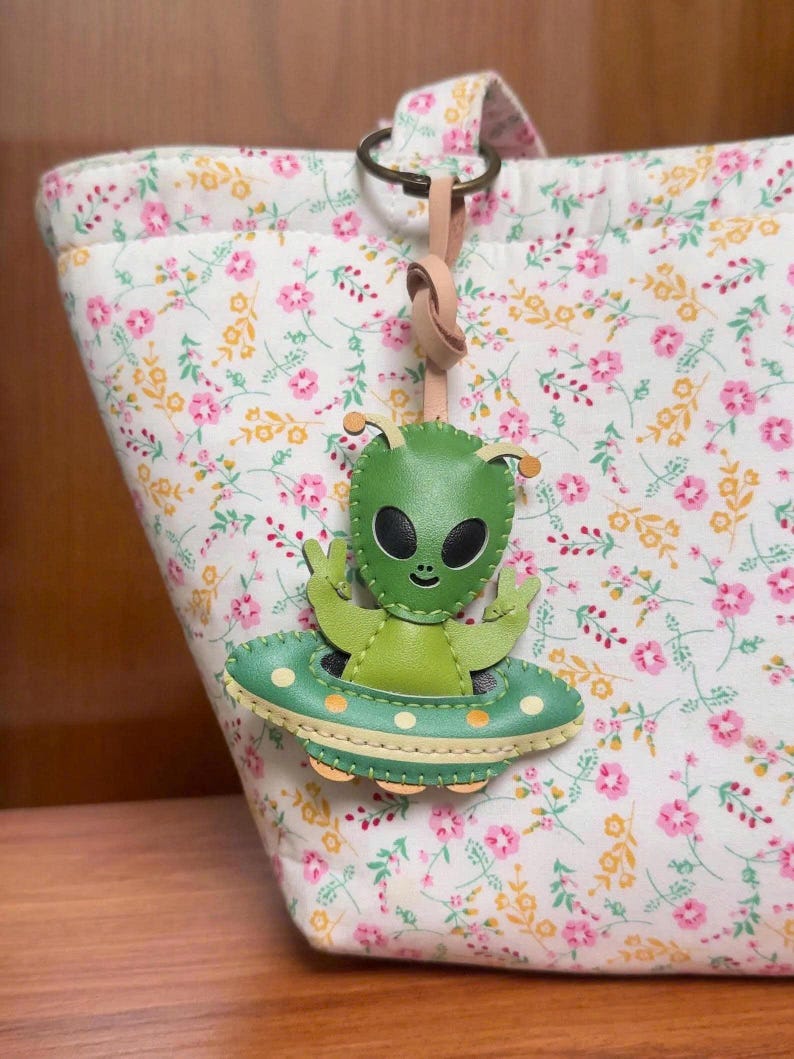 Tuxedo Cat, Bicolor Cat Bag Charm, Unique Microfiber Bag Charm, Cute Key Chain, Handmade Bag Charm, Keychain Gift, Animal Keychain Alien