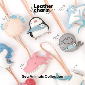 Marine Fish Bag Charm,  Unique Bag Charm, Cute Key Chain, Handmade Microfiber Bag Charm, Keychain Gift, Ocean Fish Keychain, Unique Gift