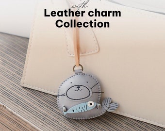 Seal Bag Charm, Unique Microfiber Bag Charm, Cute Key Chain, Handmade Bag Charm, Keychain Gift, Animal Keychain