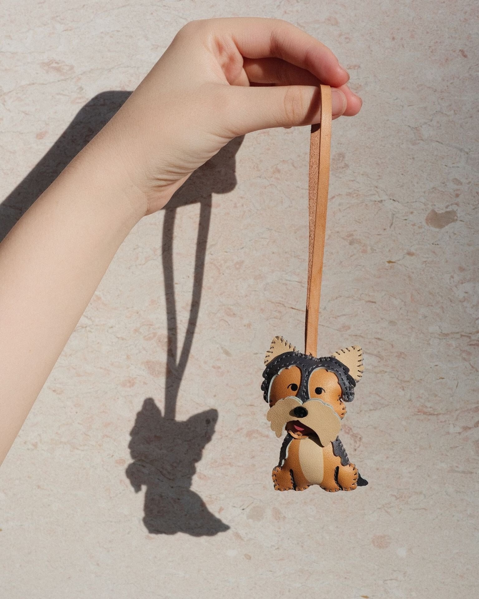 Yorkshire Terrier Bag Charm, Unique Microfiber Bag Charm, Cute Key Chain, Handmade Bag Charm, Keychain Gift, Animal Keychain, Dog Collection
