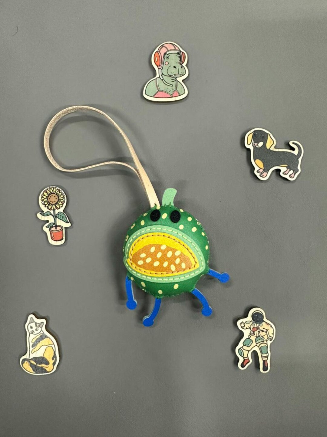 Muskmelon Bag Charm: Unique Microfiber Fruits Keychain - Etsy