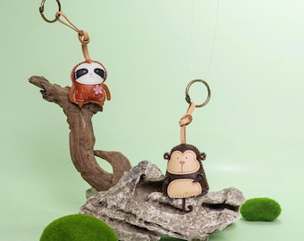Handmade Vegan Leather Dog Bag Charm: Eco-Friendly Purse Accessory