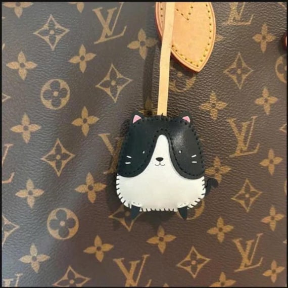 Tuxedo Cat, Bicolor Cat Bag Charm, Unique Microfiber Bag Charm, Cute Key Chain, Handmade Bag Charm, Keychain Gift, Animal Keychain