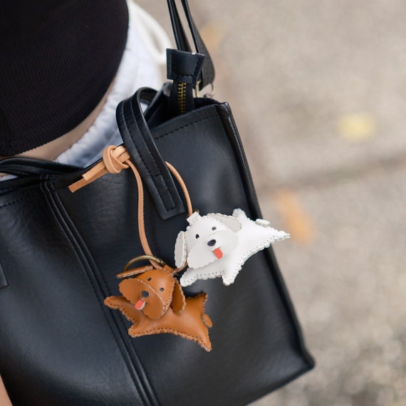 Poodle Bag Charm Unique Bag Charm Cute Key Chain Handmade Bag Charm Keychain Gift Animal Keychain Puppy Collection Dog Lovers