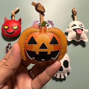 Emoji Icons Bag Charm, Halloween Collection Bag Charm, Trick or Treat Bag Charm, Halloween Trick or Treat KeyChain