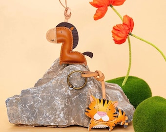 Handmade Vegan Leather Dog Bag Charm: Eco-Friendly Purse Accessory