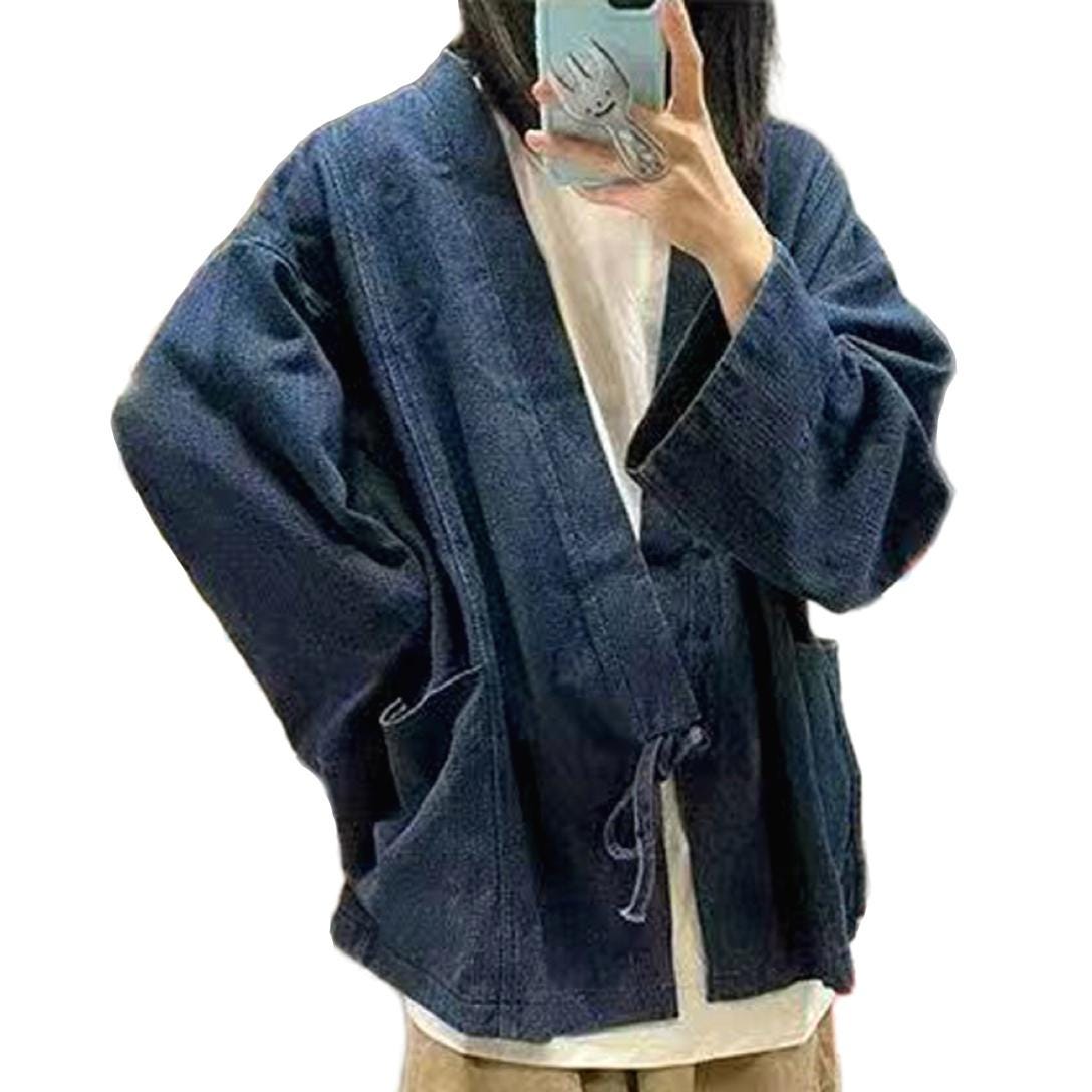 KAPITAL デニムノーカラージャケット 着物 KAPITAL デニムノーカラー