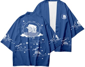 Japanese Tokyo Shibuya Light Kimono Happi Shiba Inu Dog Neko Cat CARDIGAN