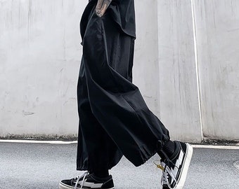 Japanese Fashion Yohji Harajuku Kimono Work Style Streetwear ultra wide leg unisex pants