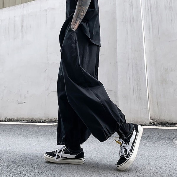 Japanese Fashion Yohji Harajuku Kimono Work Style Streetwear ultra wide leg unisex pants