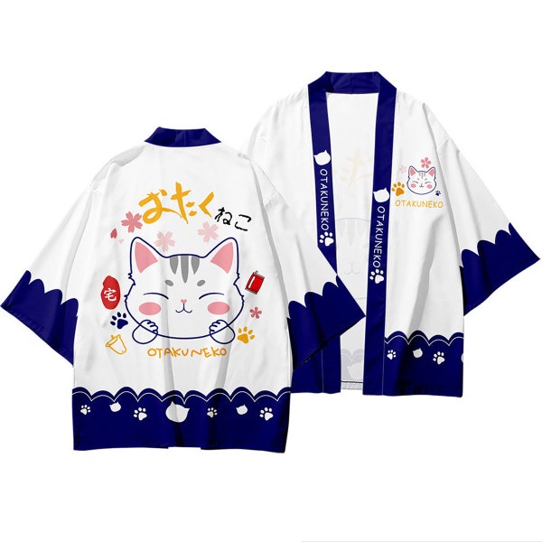 Japanese Tokyo Shibuya Light Kimono Happi Shiba Inu Dog Neko Cat CARDIGAN