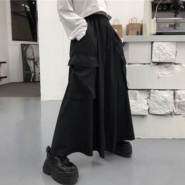 Japanese fashion oversized Harajuku Kimono yamamoto style skirt pants