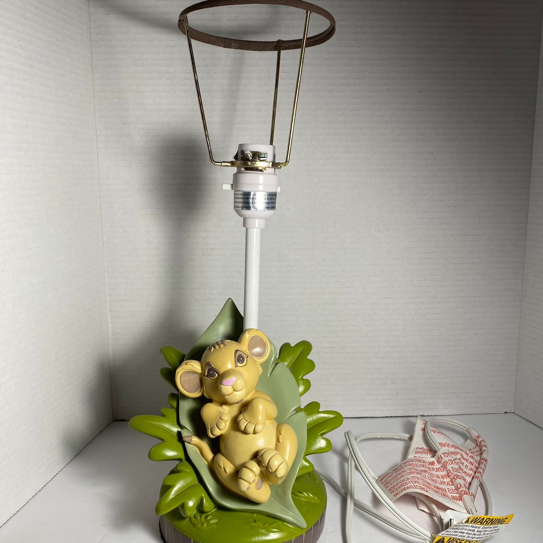 Vtg Lion King Baby Simba Lamp Disney Store Ceramic Nursery NO Shade ...