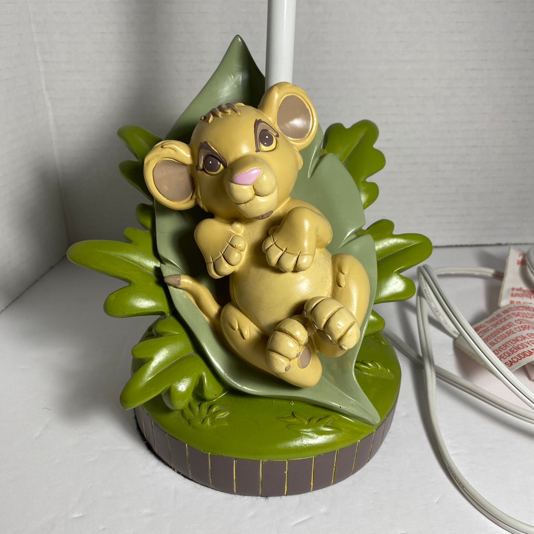 Vtg Lion King Baby Simba Lamp Disney Store Ceramic Nursery NO Shade ...
