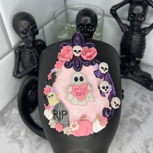 Graveyard Ghost Mug | Fall Mug | Cottagecore | Witchy | Supernatural | Boho | Spooky