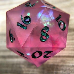Strawberry Frost - Large 30mm d20