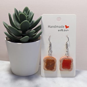 Peanut Butter and Jam Sandwich Earrings