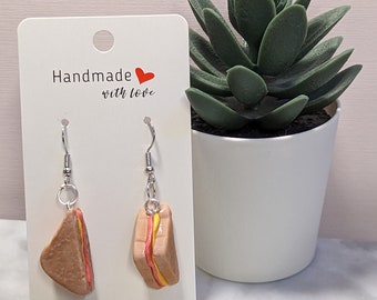 Ham sandwich earrings