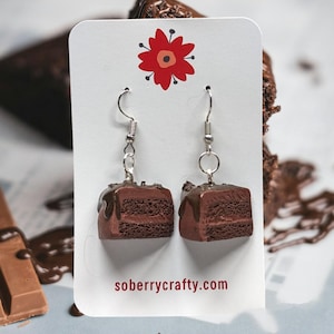 Chocolate Fudge Cake earrings