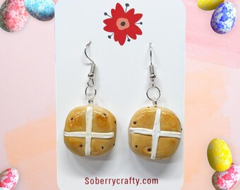 Hot Cross Bun Earrings