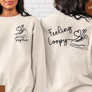 Figure Skating Sweatshirt, Custom Skater Sweater, Ice Skates shirt, Love skating, Ice Skating Lover Gift, Figure skater Personalized Shirts