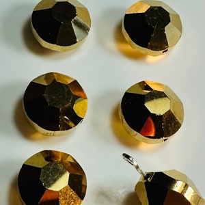 Comet OR, Solid Gold, 7mm - 8 mm 12pc or  144pc, 12mm, 6pc or 48pc, Vintage Lentil Tablet Beads, Swarovski factory packs, Art 5100