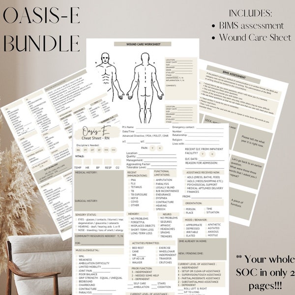 Oasis-E Cheat Sheet Bundle for Home Health Nurses