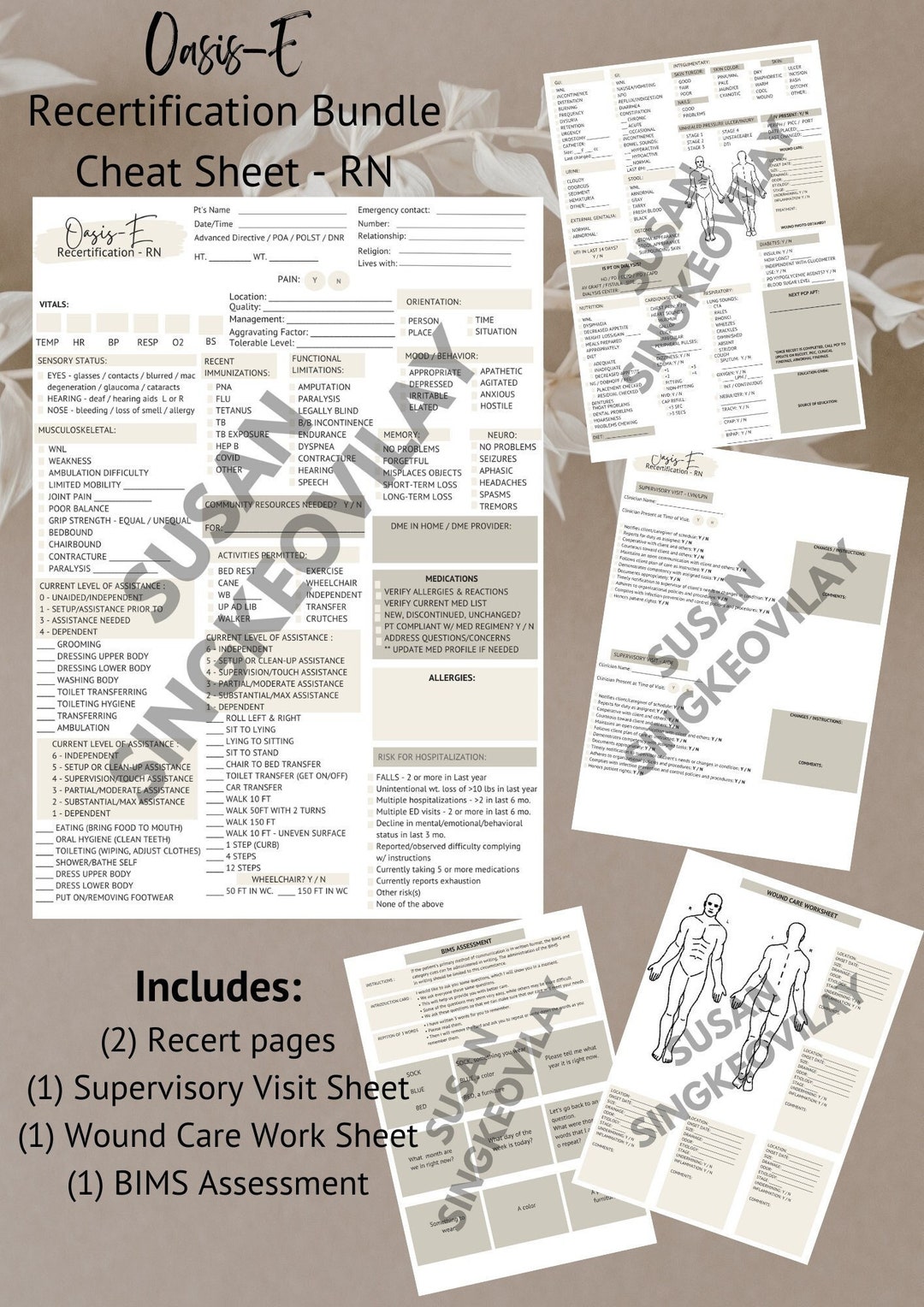 2023 OASISE Recertification Cheat Sheet BUNDLE RN Etsy