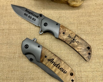 Christmas Gift Personalized Knife, Engraved Folding Knives, Wedding Favors, Anniversary Gifts, Father's Day Gift, Boyfriend Gift Knife