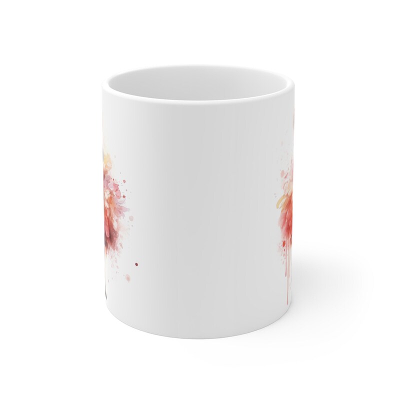 Watercolor Animal Cute Flamingo 11oz Coffee Cup Mug for Gift Watercolor Flamingo Lovers image 6