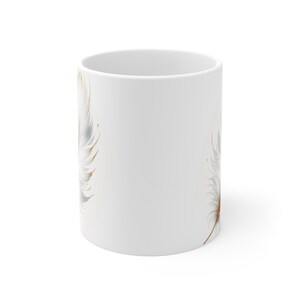 Angel Feather White Watercolor 11oz Coffee Mug Gift image 3
