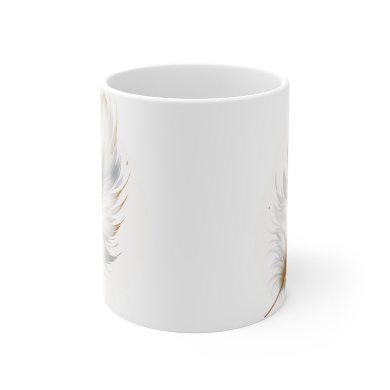 Angel Feather White Watercolor 11oz Coffee Mug Gift image 3