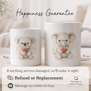 Watercolor Animal Cute Flamingo 11oz Coffee Cup Mug for Gift Watercolor Flamingo Lovers image 10