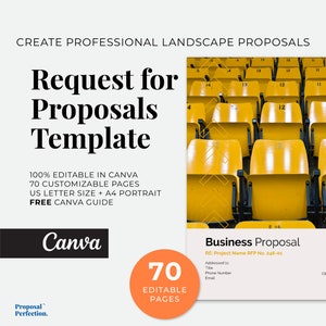 RFP Template Consulting AEC Industry Request for Proposal Canva Editable Template | Simplify Proposal Creation with our Landscape Architect