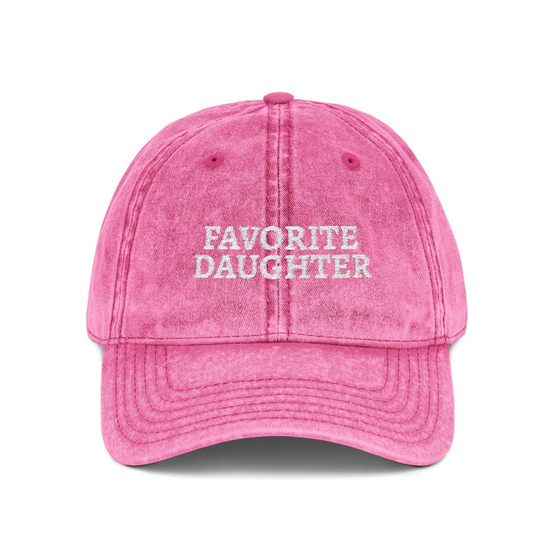 Favorite Daughter Distressed Baseball Cap | Vintage Washed Cotton Dad Hat zdjęcie 3
