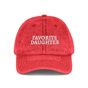 Favorite Daughter Distressed Baseball Cap | Vintage Washed Cotton Dad Hat zdjęcie 2