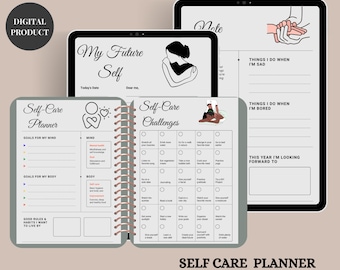 Self Care planner, PDF, Mindfulness Journal, Self Care Planner, Wellness Planner, Positivity Journal, Daily Journal