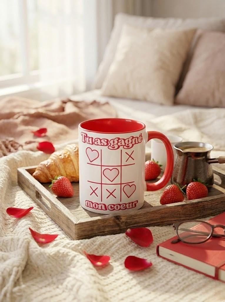 Tasse en forme de coeur à double paroi - Ma tasse