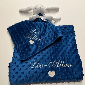 Personalized Embroidered Baby Plaid Blanket: Softness and Comfort for Cuddly Moments image 3