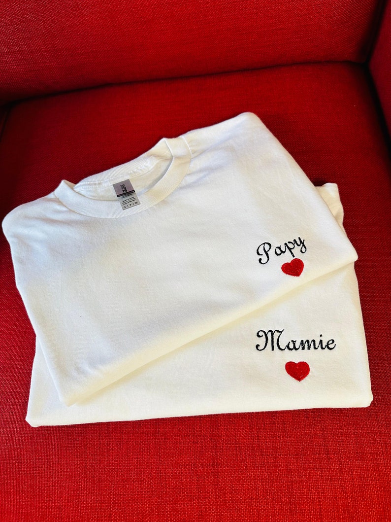 Personalized Embroidered Unisex T-shirt: Express Your Unique Style with Words image 2